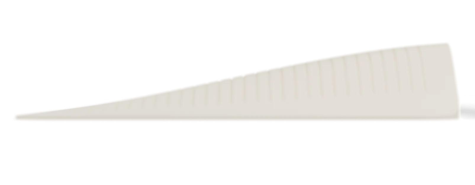 Side profile of the ramp showing the curved climb